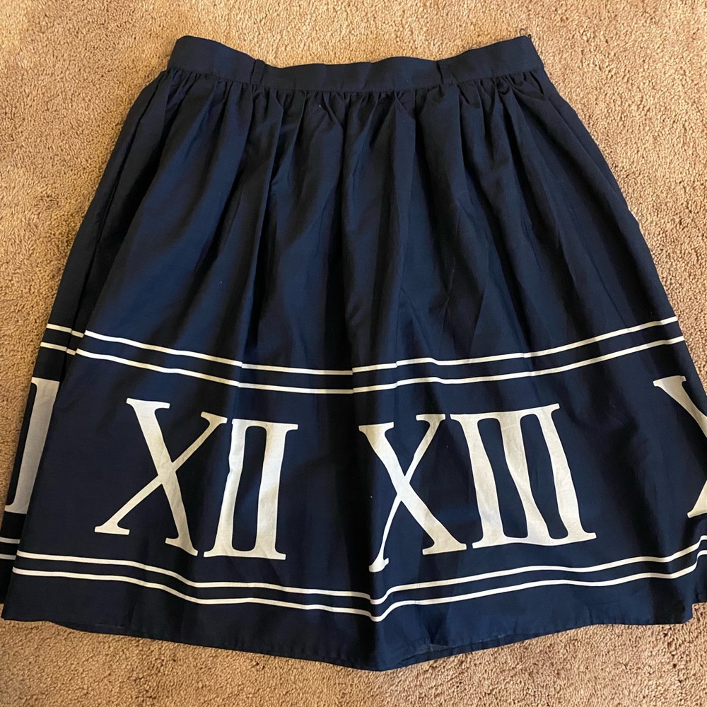 MODCLOTH Roman Numeral High-Waisted Skirt